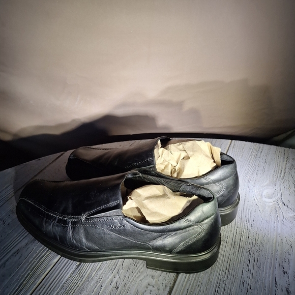 ECCO Men's Leather Black Light Casual Shoes Size EU 43/ US 9-9.5 - Picture 7 of 12